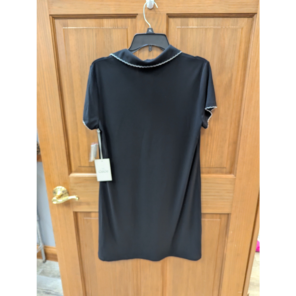 NWTs, Cece, Black Polo Collar Dress with Daisy Button Detail – Size M - Picture 8 of 9